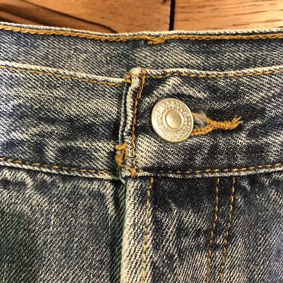 Levi's 501 Blue Straight Leg Denim Jeans Men's size 36x34 Levi Strauss WPL 423 - Picture 6 of 15